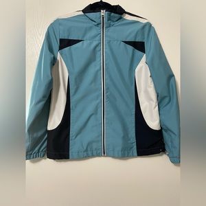 Blue and White Active Sweater